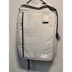 Laptop Tablet Backpack w/ Snap Zipper Lightweight Polyester Men Women Teens Gray